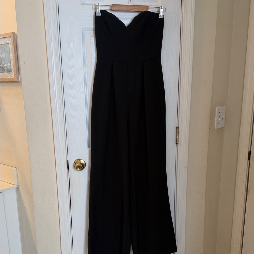 Elegant Black Strapless Jumpsuit Size Small